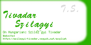 tivadar szilagyi business card